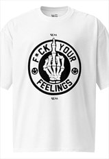 Oversized heavyweight t-shirt (Fuck Your Feelings)