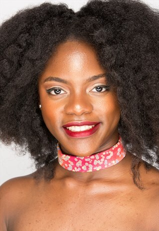 MULTICOLORED PRINT HANDMADE CHOKER