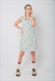 VINTAGE REVIVAL SLEVELESS TWIGGY DRESS IN FLORAL PATTERN S