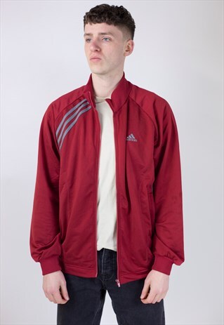 VINTAGE 90S ADIDAS RED SPORTS JACKET