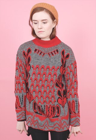 VINTAGE PATTERNED JUMPER /E2188