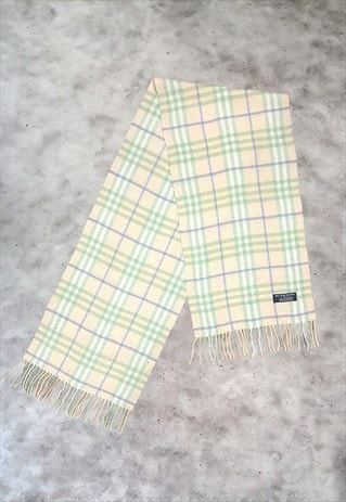 VINTAGE EARLY 00S NOVA CHECK CASHMERE ICONIC BURBERRY SCARF
