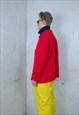 VINTAGE 80'S RETRO SPORT BAGGY FESTIVAL COOL JACKET IN RED 