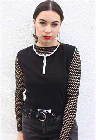 90'S RETRO BLACK AND WHITE TOP