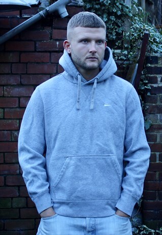 VINTAGE GREY NIKE HOODIE MEDIUM