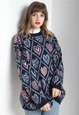 Vintage Abstract Jazzy Patterned Jumper Multi