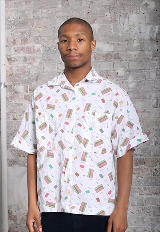 VINTAGE FENDI PRINT SHIRT WHITE