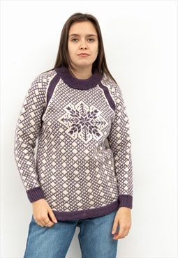 Wool Handmade Pullover Sweater Jumper Winter Warm Knitted