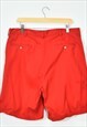 VINTAGE RALPH LAUREN SHORTS RED XLARGE
