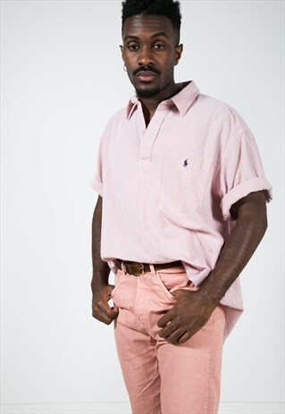 VINTAGE 80S POLO RALPH LAUREN SHORT SLEEVE SHIRT/ S2396