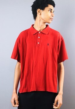 vintage red Ralph lauren polo shirt