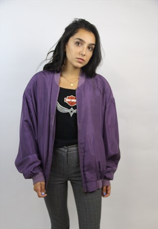 VINTAGE 90'S PURPLE SILK JACKET