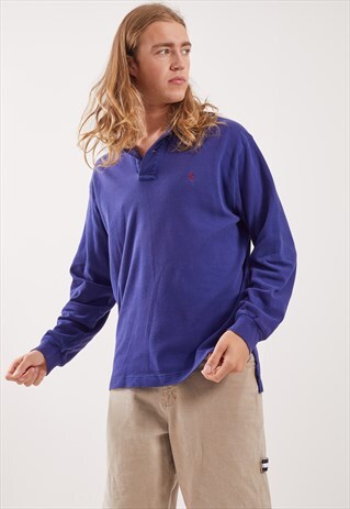 VINTAGE RALPH LAUREN LONG SLEEVE POLO TOP
