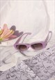 LILAC ROUNDED RECTANGLE 90S LOOK SUNGLASSES