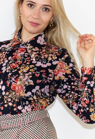 VINTAGE 70'S PATTERN COLLAR SHIRT