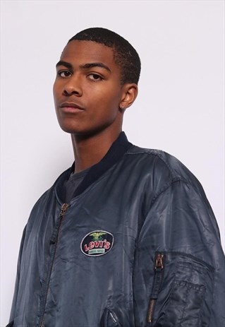 VINTAGE LEVIS VARSITY JACKET BLACK