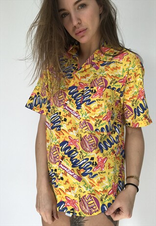 PATTERNED OVERSIZED RETRO VINTAGE UNISEX FESTIVAL SHIRT