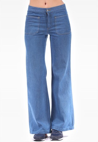 VINTAGE 70S FLARE JEANS BELL BOTTOM DENIM PANTS