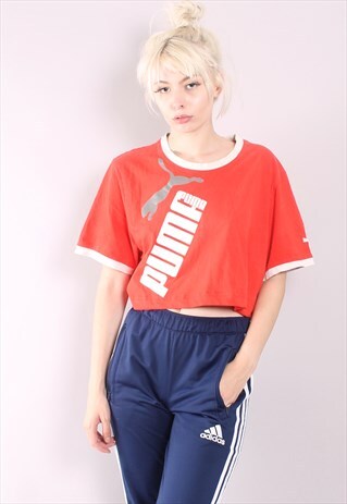 VINTAGE PUMA REWORKED CROPPED T-SHIRT