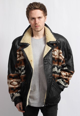 VINTAGE AZTEC SHERPA JACKET