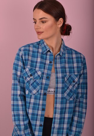 BLUE CHECK FLANNEL SHIRT GRS1162