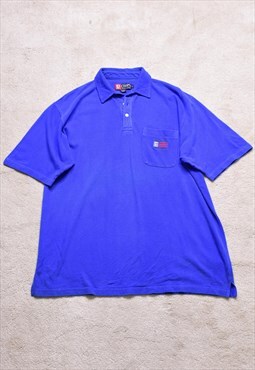 Vintage Chaps Ralph Lauren Blue Pocket Polo T Shirt
