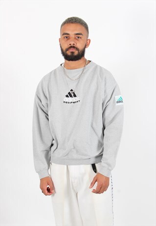 VINTAGE ADIDAS EQUIPMENT SWEATSHIRT GREY