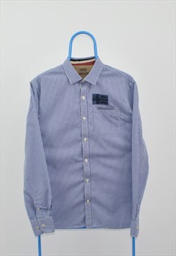 VINTAGE NAPAPIJRI shirt in blue/white medium