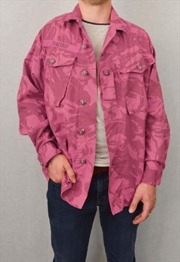 Unisex 90s Pink Camo Army Jacket 