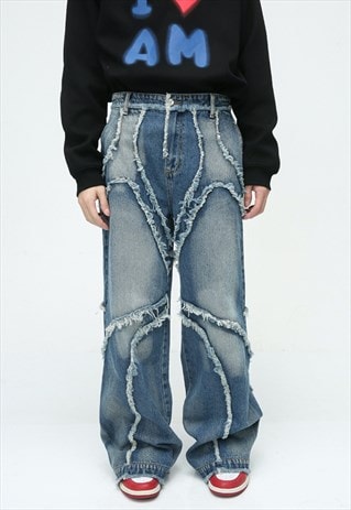 Women's Designed raw edge loose jeans AW2023 VOL.2