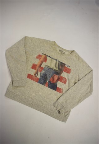 VINTAGE 90S BRUCE SPRINGSTIEN GREY SWEATSHIRT