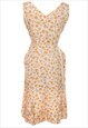 VINTAGE 1960S FLORAL PRINT DRESS - S