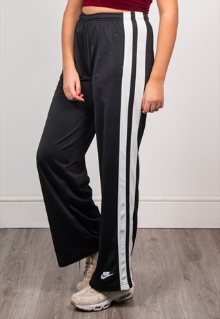 NIKE VINTAGE 90'S BLACK TRACKSUIT BOTTOMS TROUSERS
