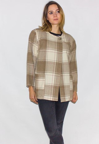 VINTAGE 90'S CLUELESS WOOL CHECKED JACKET