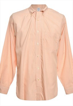 Brooks Brothers Pale Pink & White Striped Shirt - L