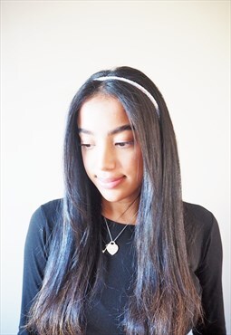 White Iridescent Glitter Headband