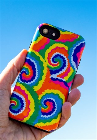 RAINBOW SWIRL PHONE CASE