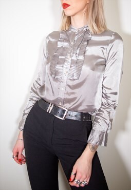 Silver Y2K Blouse 