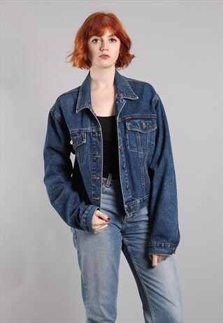 VINTAGE 90S INDIGO EISENEGGER OVERSIZE DENIM JACKET