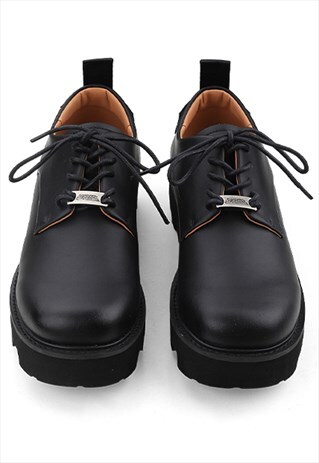 SQUARE TOE BOOTS EDGY FASHION CHUNKY PLATFORM ANKLE SHOES