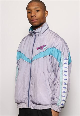 VINTAGE KAPPA TAPE LOGO TRACK TOP JACKET PINK
