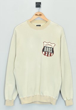 Vintage Schott Sweatshirt Beige Large