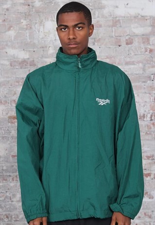 VINTAGE REEBOK LOGO JACKET GREEN