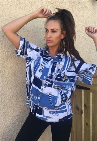 PATTERNED OVERSIZED RETRO VINTAGE FESTIVAL SHIRT