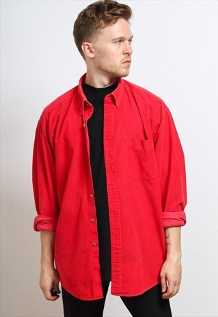 VINTAGE CORDUROY SHIRT RED