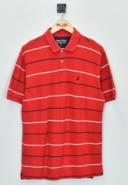 Vintage Nautica Polo T-Shirt Red XLarge