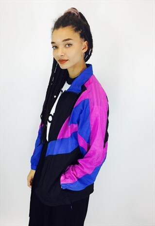 VINTAGE ASICS FESTIVAL 80S RAVE WINDBREAKER JACKET