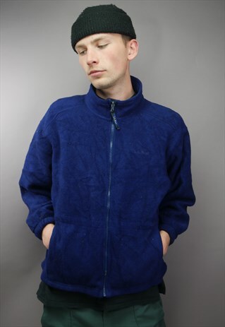 VINTAGE LL BEAN FLEECE IN BLUE WITH LOGO