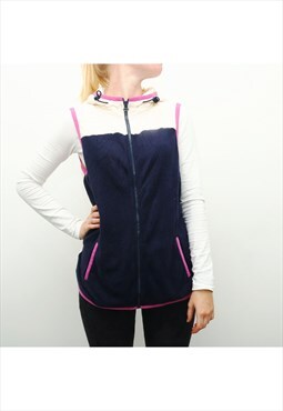 Tommy Hilfiger - Blue and White Padded Gilet Vest with Hood 