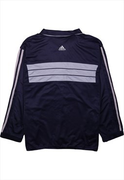 Vintage 90's Adidas Sweatshirt Sportswear Full Zip Up Navy